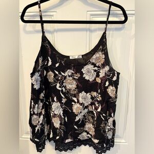 Women’s Floral Lace Trim Cami Top